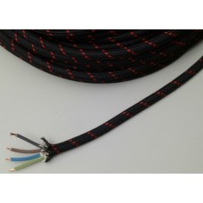 Négyeres kábel textil bevonattal 4x1 mm